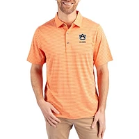 Men's Cutter & Buck Heather Auburn Tigers Alumni Forge Eco Double Stripe Stretch Recycled Polo