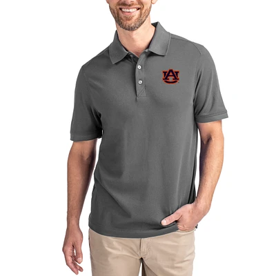 Men's Cutter & Buck Gray Auburn Tigers Advantage Eco Pique Tri-Blend Polo