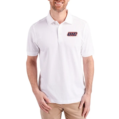 Men's Cutter & Buck UIC Flames Advantage Eco Pique Tri-Blend Polo