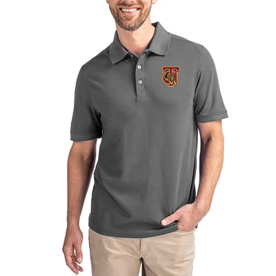 Men's Cutter & Buck Tuskegee Golden Tigers Advantage Eco Pique Tri-Blend Polo