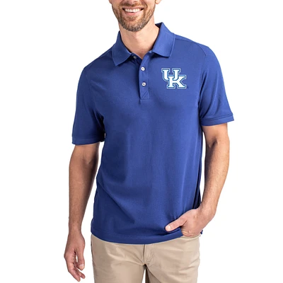 Men's Cutter & Buck Royal Kentucky Wildcats Advantage Eco Pique Tri-Blend Polo