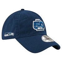 Men's New Era  College Navy Seattle Seahawks 50th Anniversary 9TWENTY Adjustable