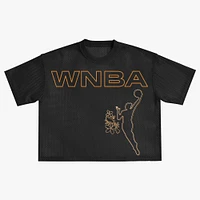 Unisex round21 Black WNBA Oversized Mesh Boxy Top