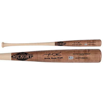 Matt Olson Atlanta Braves Autographed Old Hickory Game Model Bat with "Braves Record 54 HR" Inscription