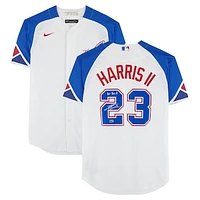Michael Harris II Atlanta Braves Autographed White Nike City Connect Replica Jersey with "For The A" Inscription
