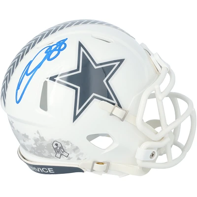 CeeDee Lamb Dallas Cowboys Autographed Riddell 2024 Salute To Service Speed Mini Helmet