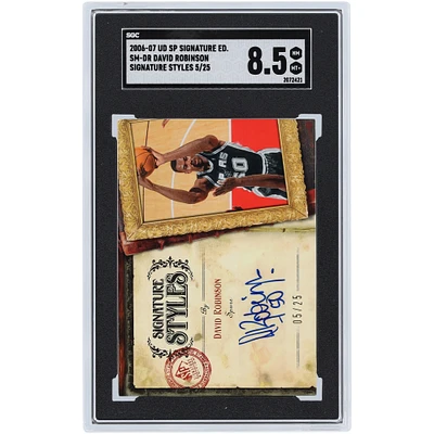 David Robinson San Antonio Spurs Autographed 2006-07 Upper Deck SP Signature Edition Signature Styles #SM-DR #5/25 SGC Authenticated 8.5 Card