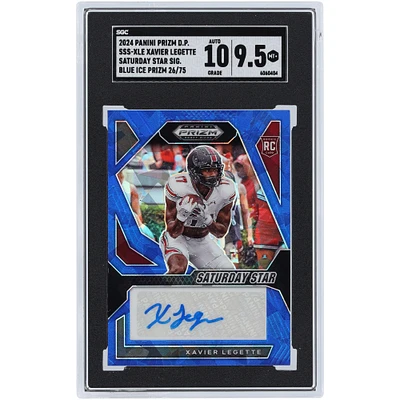 Xavier Legette South Carolina Gamecocks Autographed 2024 Panini Prizm Draft Picks Blue Ice Prizm Saturday Star Signature #SSS-XLE #26/75 SGC Authenticated 9.5/10 Rookie Card