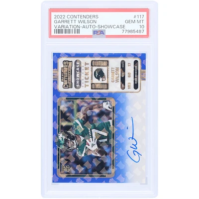 Garrett Wilson New York Jets Autographed 2022 Panini Contenders Showcase Variation #117 PSA Authenticated 10 Rookie Card
