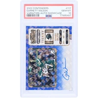 Garrett Wilson New York Jets Autographed 2022 Panini Contenders Showcase Variation #117 PSA Authenticated 10 Rookie Card