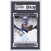 Justin Jefferson Minnesota Vikings Autographed 2021 Panini Black Midnight Signatures #MS-JUJ #13/35 SGC Authenticated 8.5/10 Card