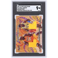 Shaquille O'Neal and Magic Johnson Los Angeles Lakers 2001-02 Topps Xpectations Bowman's Best Franchise Favorites Dual Materials Relic #FF6 SGC Authenticated 9 Card