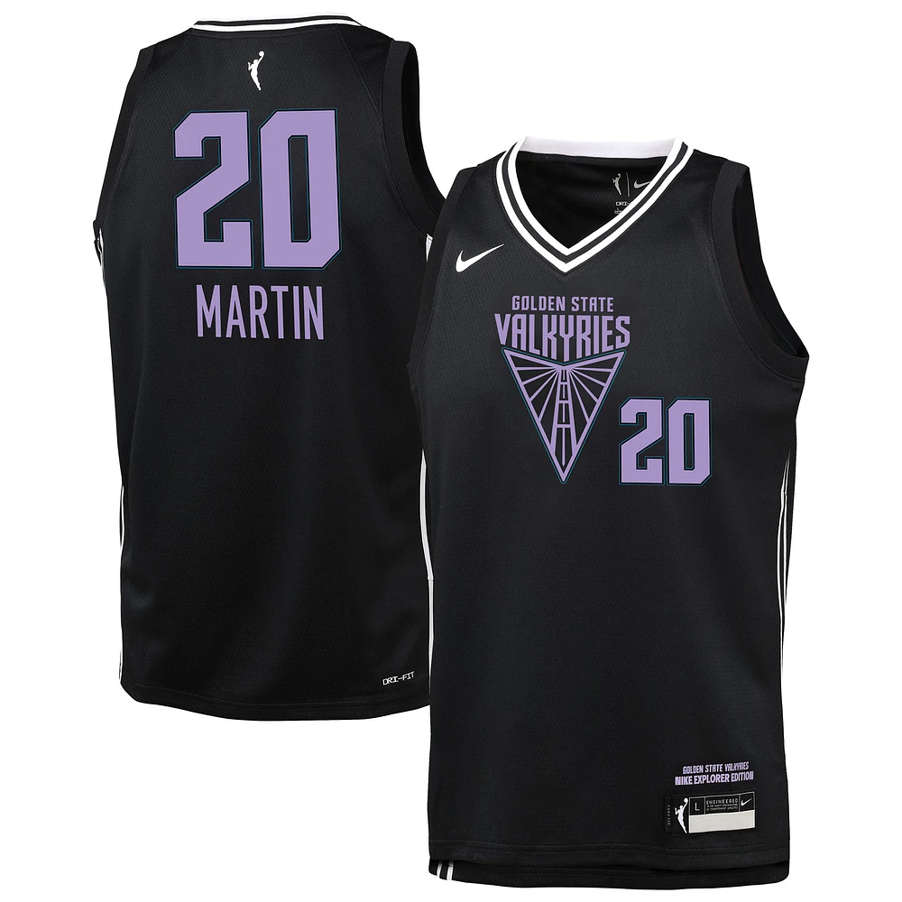 Youth Nike Kate Martin Eclipse Black Golden State Valkyries Explorer Edition Player Jersey