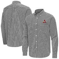 Men's Antigua St. Louis Cardinals Ellis Woven Tri-Blend Button-Down Shirt