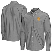 Men's Antigua San Diego Padres Porter Woven Long Sleeve Button-Down Shirt