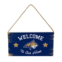 Montana State Bobcats 6" x 11" Welcome Home Wood Wall Sign with Rope Hanger