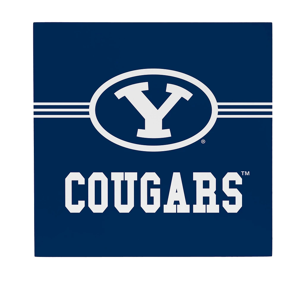 BYU Cougars 12" x 12" Wood Wall Sign