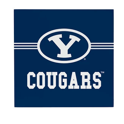 BYU Cougars 12" x 12" Wood Wall Sign