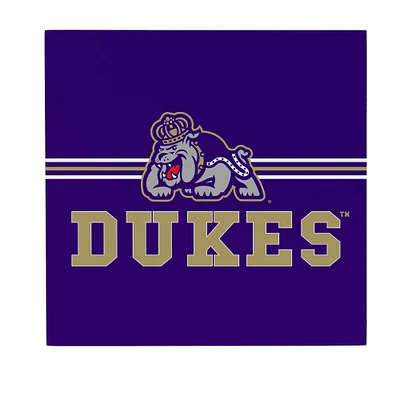 James Madison Dukes 12" x 12" Wood Wall Sign