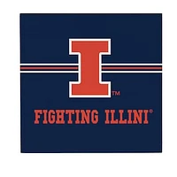 Illinois Fighting Illini 12" x 12" Wood Wall Sign