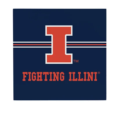 Illinois Fighting Illini 12" x 12" Wood Wall Sign