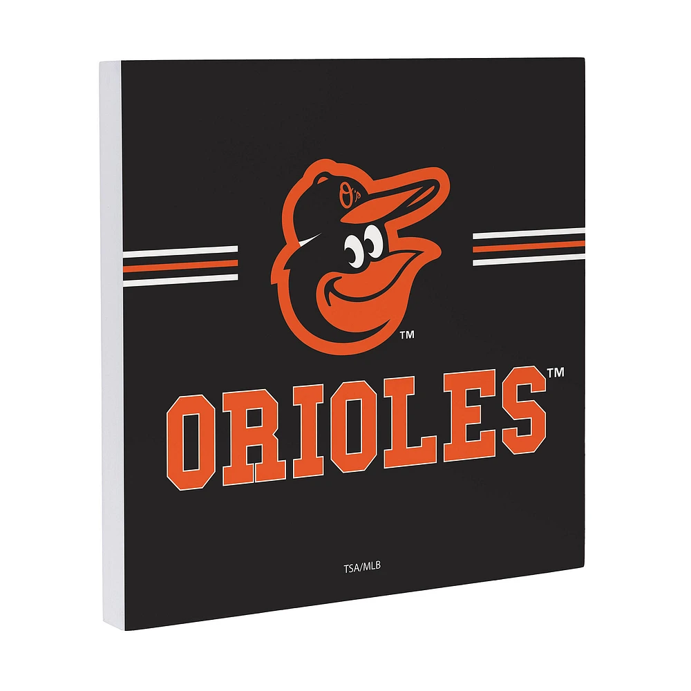 Baltimore Orioles 12" x 12" Wood Wall Sign