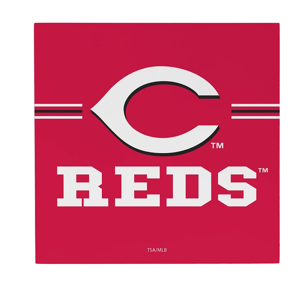 Cincinnati Reds 12" x 12" Wood Wall Sign