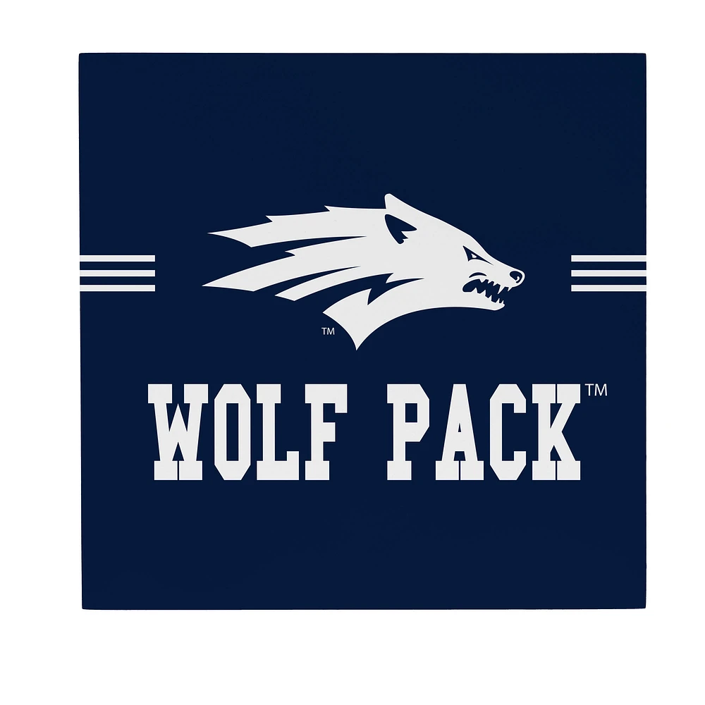Nevada Wolf Pack 12" x 12" Wood Wall Sign