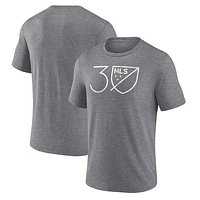 Men's Heather Gray MLS 30th Anniversary Tri-Blend T-Shirt