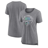 Women's Heather Gray MLS Logo Gear 30th Anniversary Badge Tri-Blend T-Shirt