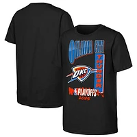Youth Black Oklahoma City Thunder 2025 NBA Playoffs Hype T-Shirt