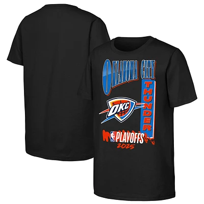 Youth Black Oklahoma City Thunder 2025 NBA Playoffs Hype T-Shirt