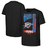 Youth Black Oklahoma City Thunder 2025 NBA Playoffs Hype T-Shirt