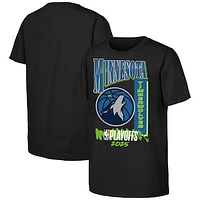 Youth Black Minnesota Timberwolves 2025 NBA Playoffs Hype T-Shirt