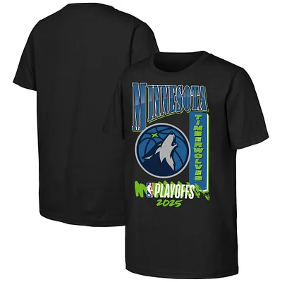 Youth Black Minnesota Timberwolves 2025 NBA Playoffs Hype T-Shirt