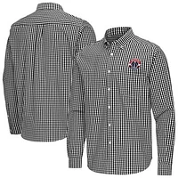 Men's Antigua Washington Wizards Ellis Woven Tri-Blend Button-Down Shirt