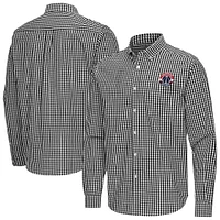 Men's Antigua Washington Wizards Ellis Woven Tri-Blend Button-Down Shirt