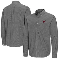 Men's Antigua Chicago Bulls Porter Woven Long Sleeve Button-Down Shirt