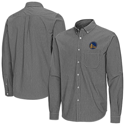 Men's Antigua Golden State Warriors Porter Woven Long Sleeve Button-Down Shirt