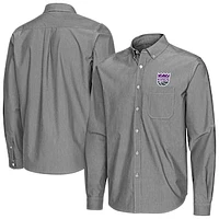 Men's Antigua Sacramento Kings Porter Woven Long Sleeve Button-Down Shirt