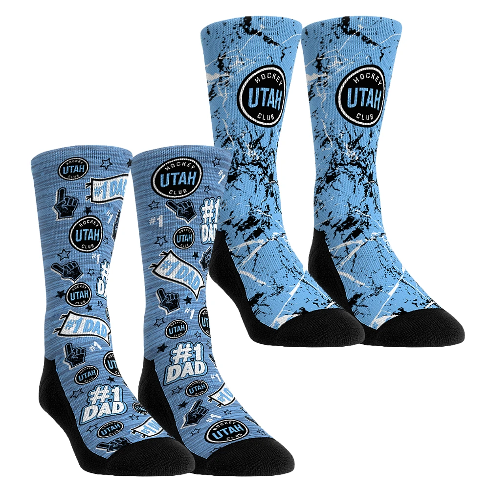 Unisex Rock Em Socks Utah Hockey Club Number 1 Dad 2-Pack Crew