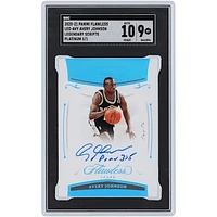 Avery Johnson San Antonio Spurs Autographed 2020-21 Panini Flawless Platinum #LEG-AVY #1/1 SGC Authenticated 9/10 Card with "Prov 3:5" Inscription