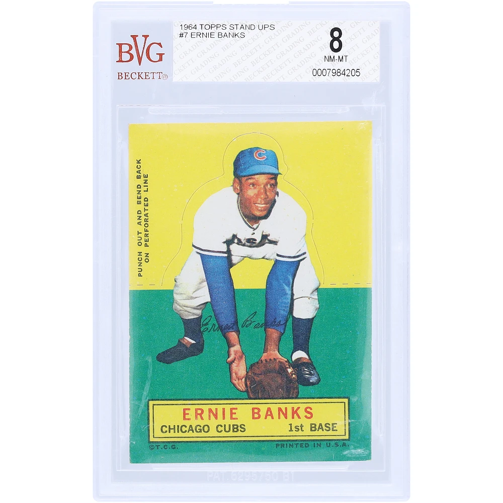 Ernie Banks Chicago Cubs 1964 Topps Stand Ups #7 BVG Authenticated 8 Card