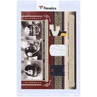 Franco Harris, Terry Bradshaw and John Stallworth Pittsburgh Steelers 2006 Playoff National Treasures Triple Game Used Relics #MT-HBS #19/25 Card