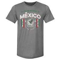 Men's 500 Level Gray Mexico National Team 1923 Premium Tri-Blend T-Shirt