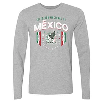 Men's 500 Level Heather Gray Mexico National Team 1923 Long Sleeve T-Shirt