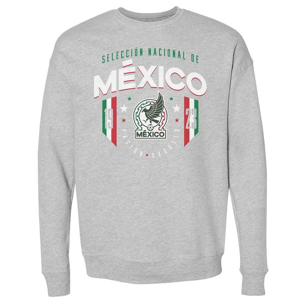 Men's 500 Level Heather Gray Mexico National Team 1923 Pullover Sweatshirt
