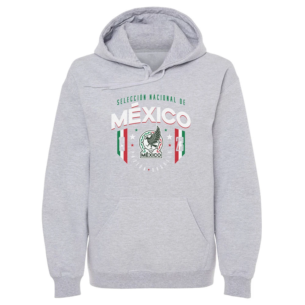Men's 500 Level Gray Mexico National Team 1923 Pullover Hoodie