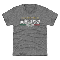 Youth 500 Level Gray Mexico National Team Inline Tri-Blend T-Shirt