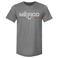 Men's 500 Level  Gray Mexico National Team Inline Premium Tri-Blend T-Shirt